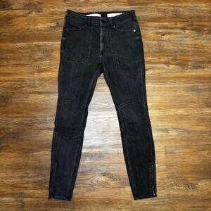 Anthropologie Pilcro and the Letterpress Ankle zip high-rise denim legging SZ 28